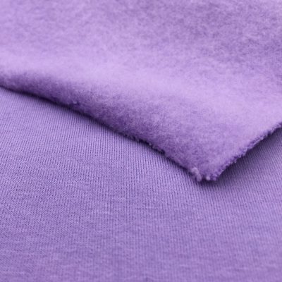 340gsm Terry Fleece Knit Fabric 95% Cotton 5% Spandex Hoodie Fabric