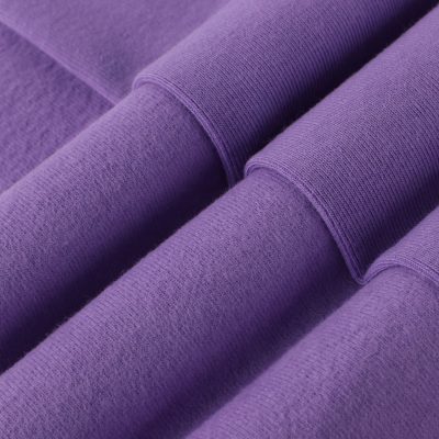 tecido de malha canelada de elastano de algodão 260gsm 95% algodão 5% tecido de roupas esportivas para vestido de elastano
