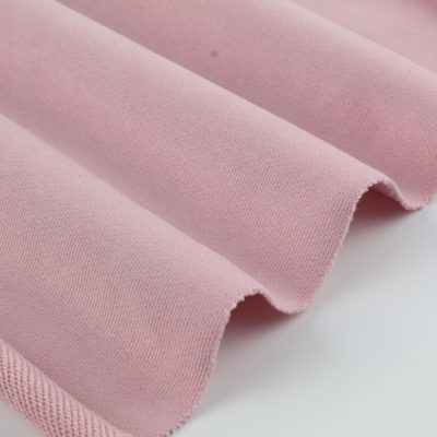 250gsm Obična obojena frotir pletena tkanina 83%Pamuk 17%Poliester Aktivna odjeća tkanina
