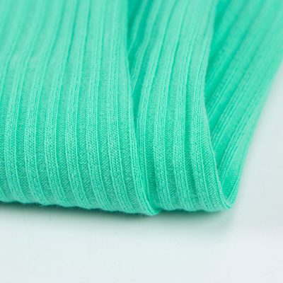 180gsm stretchable ribbed knit fabric 95%Cotton 5%Spandex cotton spandex rib knit