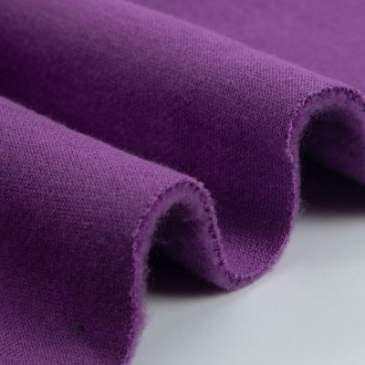 very heavyweight 340gsm cotton polyester fleece knit fabric 50%cotton 50%polyester for jacket use