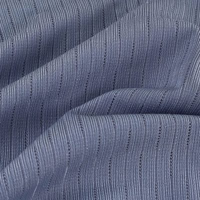 Tissu tricoté de côtes d'élasthanne du polyester 2%Spandex de 160gsm 98% 160cm LW2235