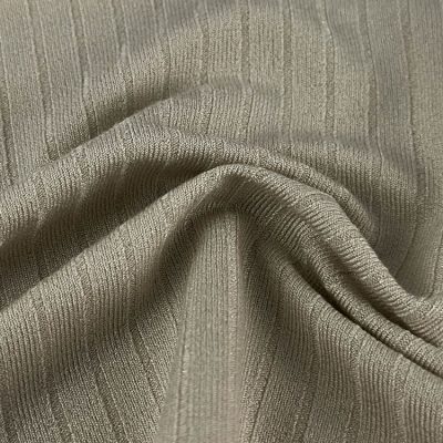 180gsm 70%Viscose 22%Polyester 8%Spandex Elastane Rib Knit Fabric 155cm LW26004