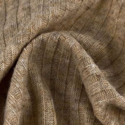 250gsm 94% ፖሊስተር 6% Spandex Elastane Rib Knit Fabric 160cm LW26001
