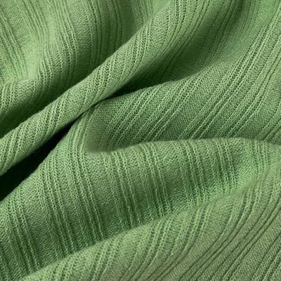 250gsm 95% ပိုလီစတာ 5% Spandex Elastane Rib Knit Fabric 160cm LW26038