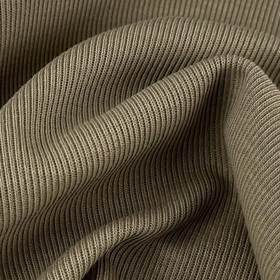280gsm 52% ጥጥ 45% ፖሊስተር 3% Spandex Elastane Rib Knit Fabric 175cm LW26008