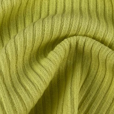 280gsm 80% Cotton 15% Polyester 5% Spandex Elastane Rib Knit Fabric 135cm LW26014