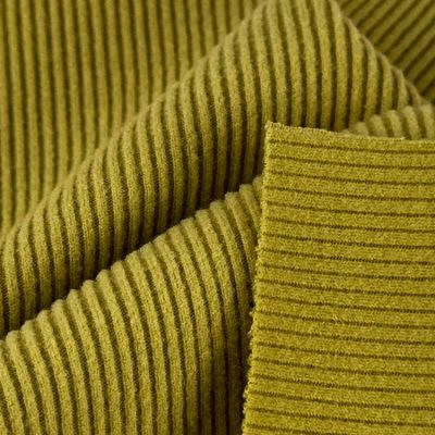 280gsm 93%Polyester 7%Spandex Elastane Rib Knit Fabric 155cm LW2176