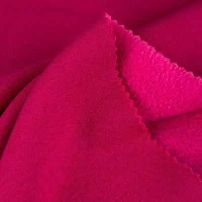 300gsm 35% Cotton 60% Polyester 5% Spandex Elastane Micio Fleece Knit Fabric 165cm KF765