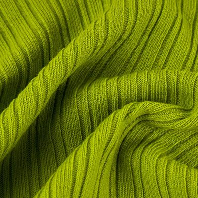 320gsm 52%පොලියෙස්ටර් 32%කපු 6%Spandex Elastane Rib Knit Fabric 125cm LW2225