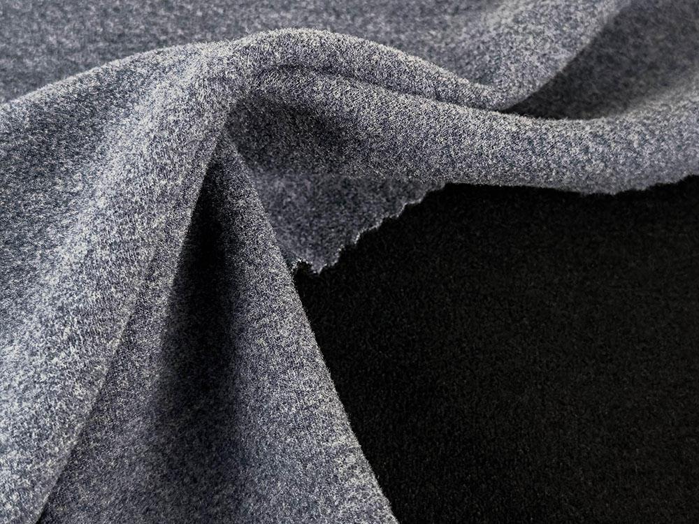 400gsm 19.5%Viscose 17.5%Acrylic 2%Silk 12%Spandex Elastane 49%Polyester Brushed Double Knit Fabric 165cm YM0525