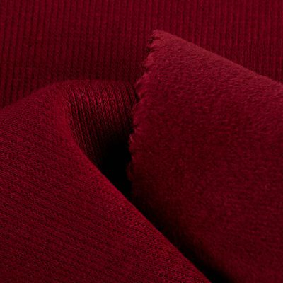 400gsm 55%Cotton 45%Polyester Bonded Rib Knit Fabric 185cm KF2080