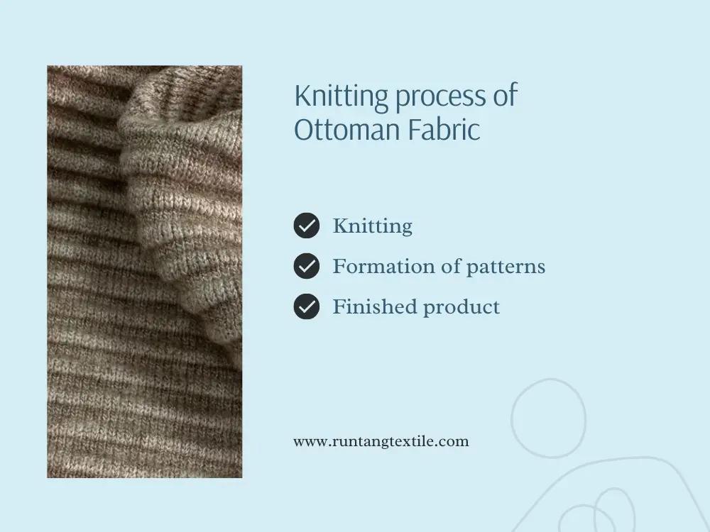 Knitting process of Ottoman Fabric 